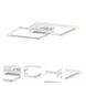 Squared LED 18.5 inch White Flush Mount Convertible Ceiling Light