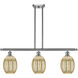 Ballston Preston Island Light Ceiling Light in Brushed Satin Nickel, Mercury Glass