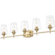 Joliet Vanity Wall Light in Burnished Brass