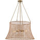 Longleaf 4 Light 28 inch Burnished Brass Outdoor Chandelier