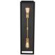 Ashland 2 Light 31 inch Matte Black with Sanded Gold Outdoor Wall Sconce