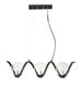 Curlicue 3 Light 7 inch Black/Polished Nickel Multi-Light Pendant Ceiling Light