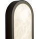 Alora Mood Evelyn 5.25 inch Matte Black and Alabaster Bath Vanity Light Wall Light