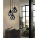 Carlton 3 Light 12.48 inch Matte Black and Silver Pendant Ceiling Light