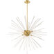 Utopia 8 Light 34 inch Satin Brass Pendant Chandelier Ceiling Light