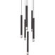 Wand LED 9.75 inch Coal With Brushed Nickel Pendant Ceiling Light, Pan