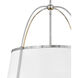 Clarke 4 Light 24.5 inch Polished Nickel with Matte White Indoor Chandelier Ceiling Light