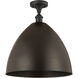 Ballston Dome 1 Light 16 inch Oil Rubbed Bronze Semi-Flush Mount Ceiling Light