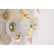Niu 2 Light 11 inch Coconut Shell Gold / Coconut Shell White Wall Sconce Wall Light