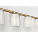 Drew & Jonathan Holden 4 Light 32.63 inch Satin Brass Bath Vanity Wall Light in Standard