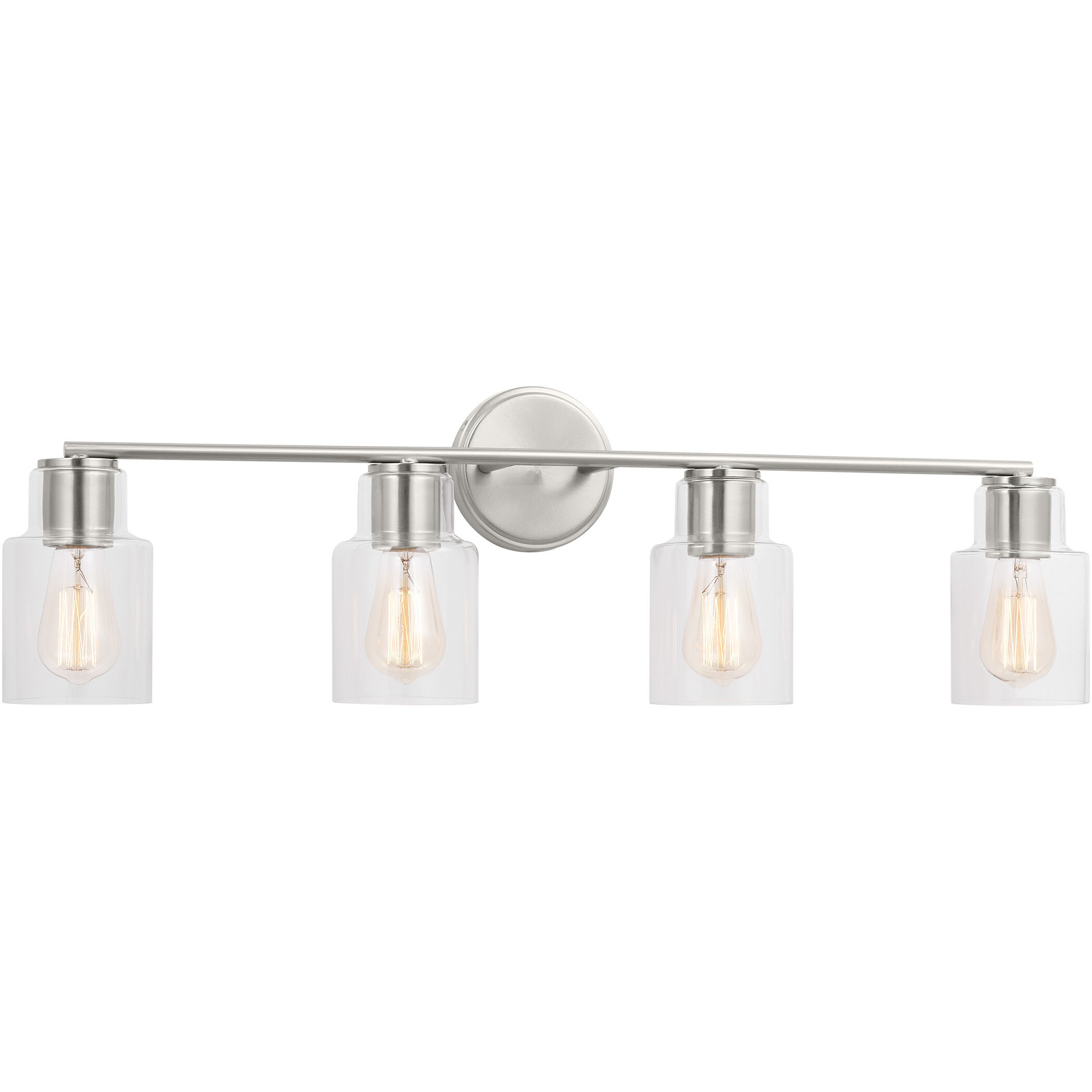 Drew & Jonathan Sayward 4 Light 32.38 inch Brushed Steel Wall Bath Fixture Wall Light