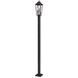 Gannon 3 Light 119.25 inch Black Outdoor Post Mounted Fixture in G9
