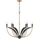 Miller 6 Light 28.25 inch Legacy Brass and Sand Coal Chandelier Ceiling Light