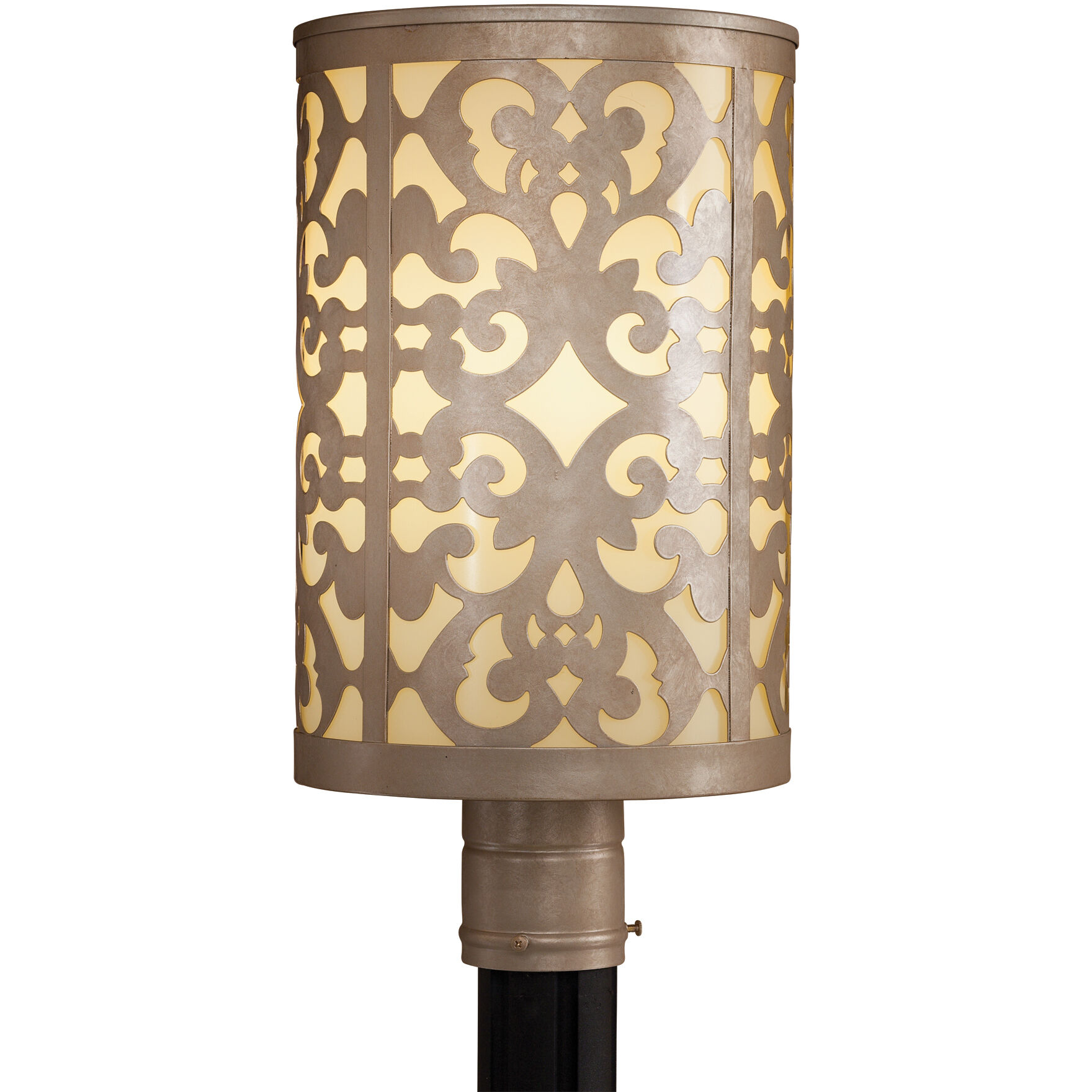 Nanti 1 Light 18.5 inch Nanti Chanpagne Silver Outdoor Post Mount Lantern, The Great Outdoors