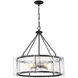 Genry 5 Light 26 inch Matte Black Pendant Ceiling Light