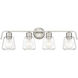Riley 4 Light 28.5 inch Satin Platinum Bath Bar Wall Light