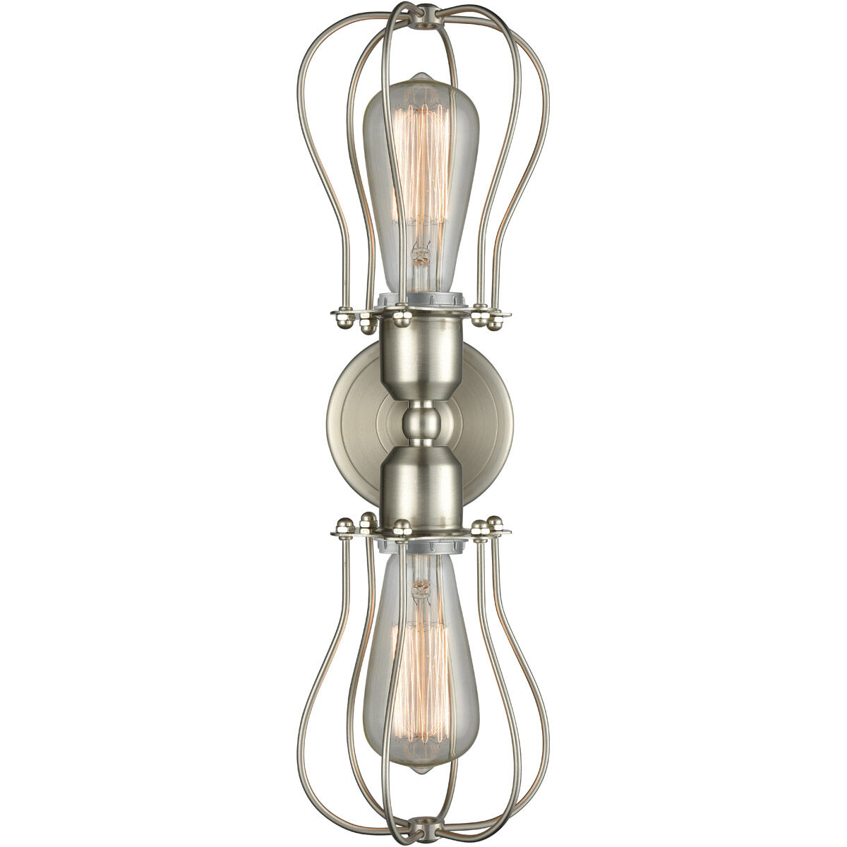 Austere Muselet LED 19 inch Brushed Satin Nickel Bath Vanity Light Wall Light, Austere