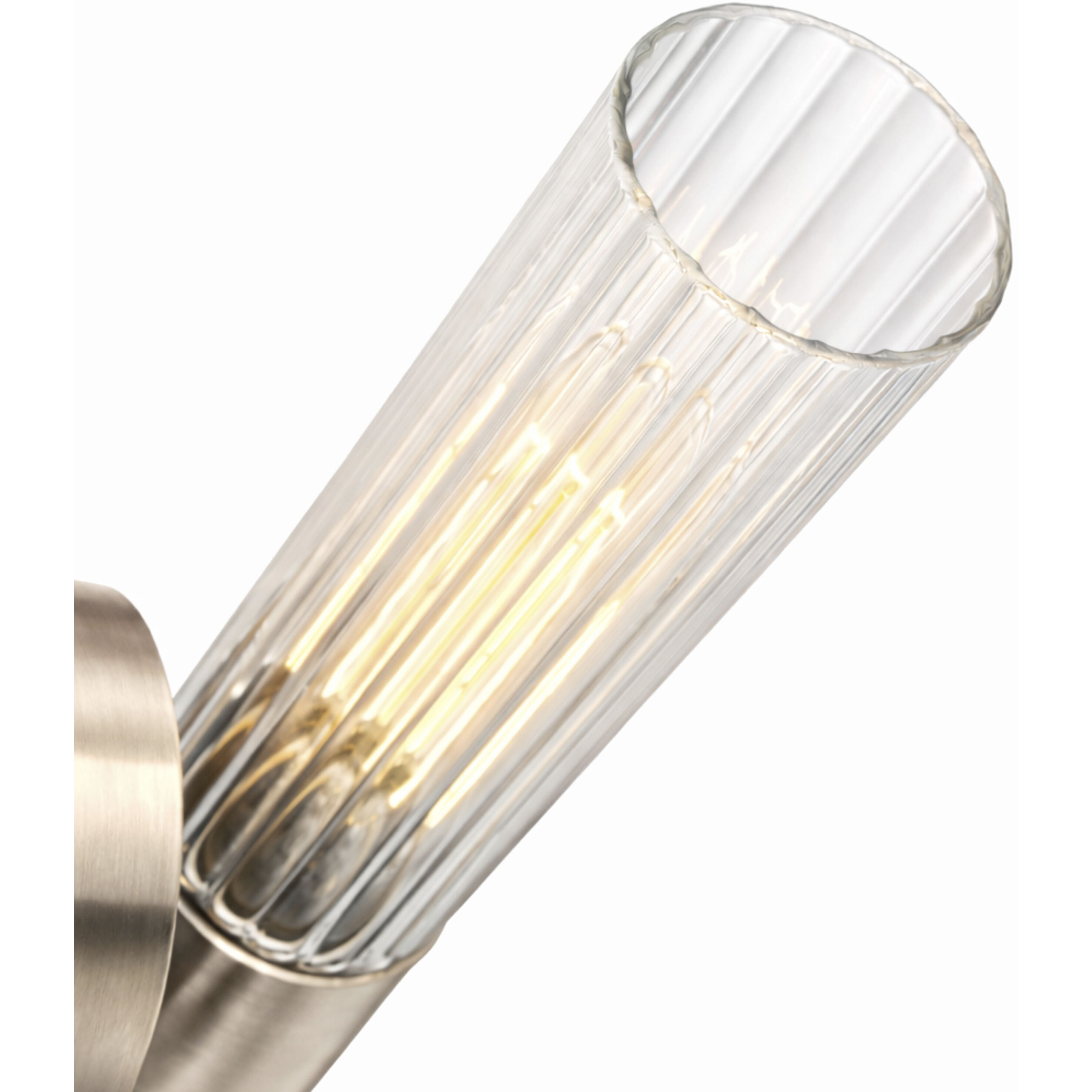 Fusion Collection - Rimini Family 2 Light 4.25 inch Brushed Nickel ADA Wall Sconce Wall Light, EVOLV