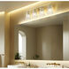 Andree 4 Light 32 inch Modern Gold Bathroom Vanity Wall Light
