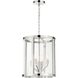 Devon 4 Light 14 inch Polished Nickel Lantern Chandelier Ceiling Light
