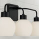 Tanner 3 Light 24.5 inch Matte Black Vanity Light Wall Light in Soft White