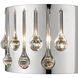 Oberon 2 Light 12 inch Chrome Wall Sconce Wall Light