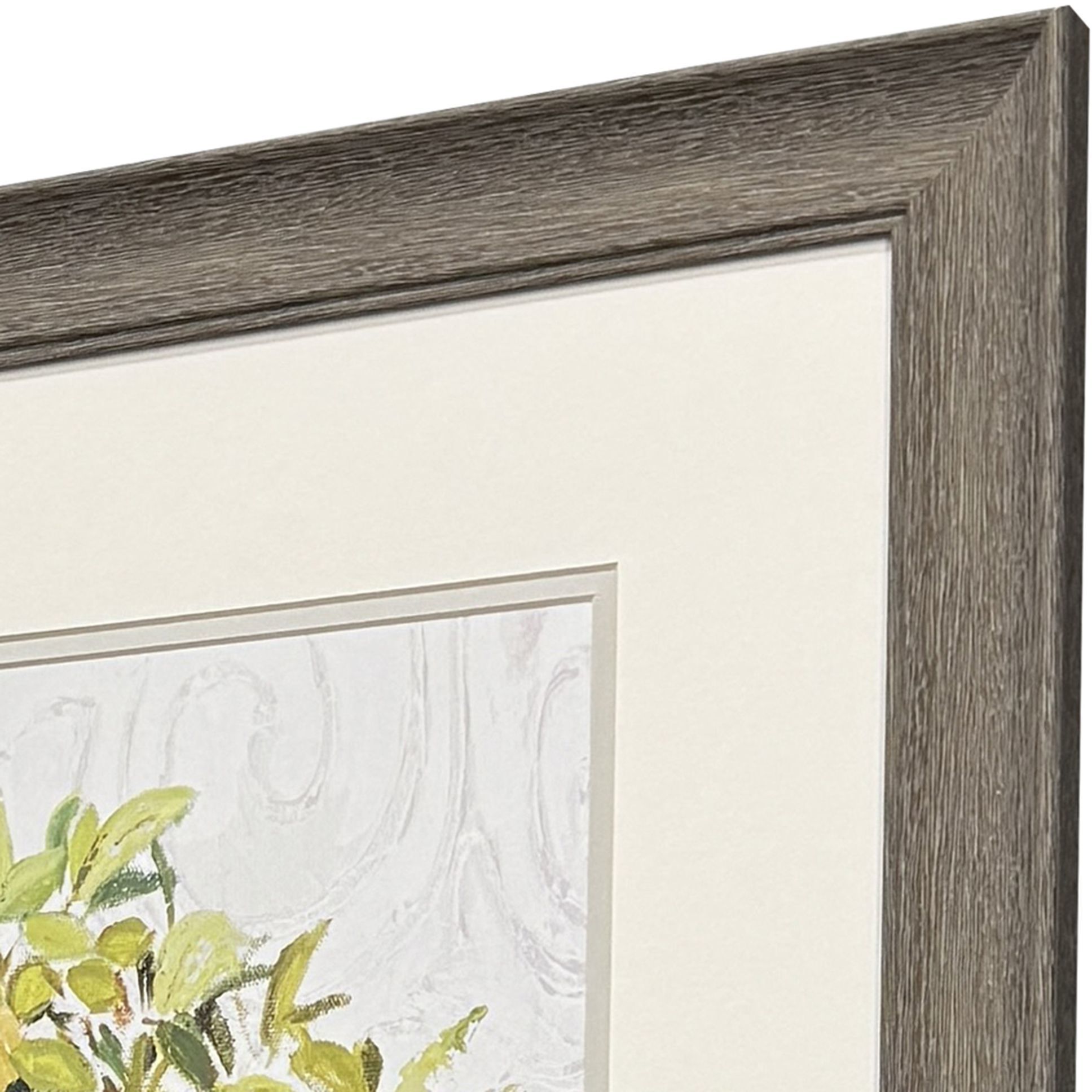 Lemon Tree Pot Blue and Yellow and Green Framed Art, Propac