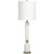 Kelz 35 inch 60 watt Kelz Gold and White Table Lamp Portable Light