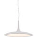 Hover LED 19 inch Matte White Pendant Ceiling Light