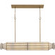 Jaxen 6 Light 48 inch Legacy Brass Linear Chandelier Ceiling Light