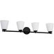 Fusion Collection - Alpino Family 35 inch Matte Black Bath Bar Wall Light