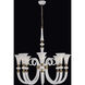 Bianca 8 Light 42 inch Winter Brass Chandelier Ceiling Light in White