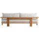 Halston Pearl Boucle and Natural Teak with Khaki Outdoor Sofa