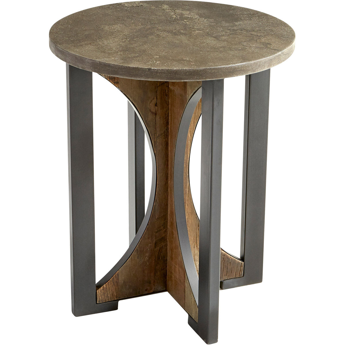 Savannah 20 inch Bronze And Dark Elm Side Table
