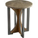 Savannah 20 inch Bronze And Dark Elm Side Table