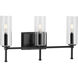 Elara 3 Light 22 inch Matte Black Bath Vanity Wall Light