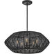 Lisa McDennon Open Air Luca LED 28 inch Black Outdoor Chandelier in 12V LED