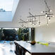 Suspenders LED 106 inch Satin Black Pendant Ceiling Light