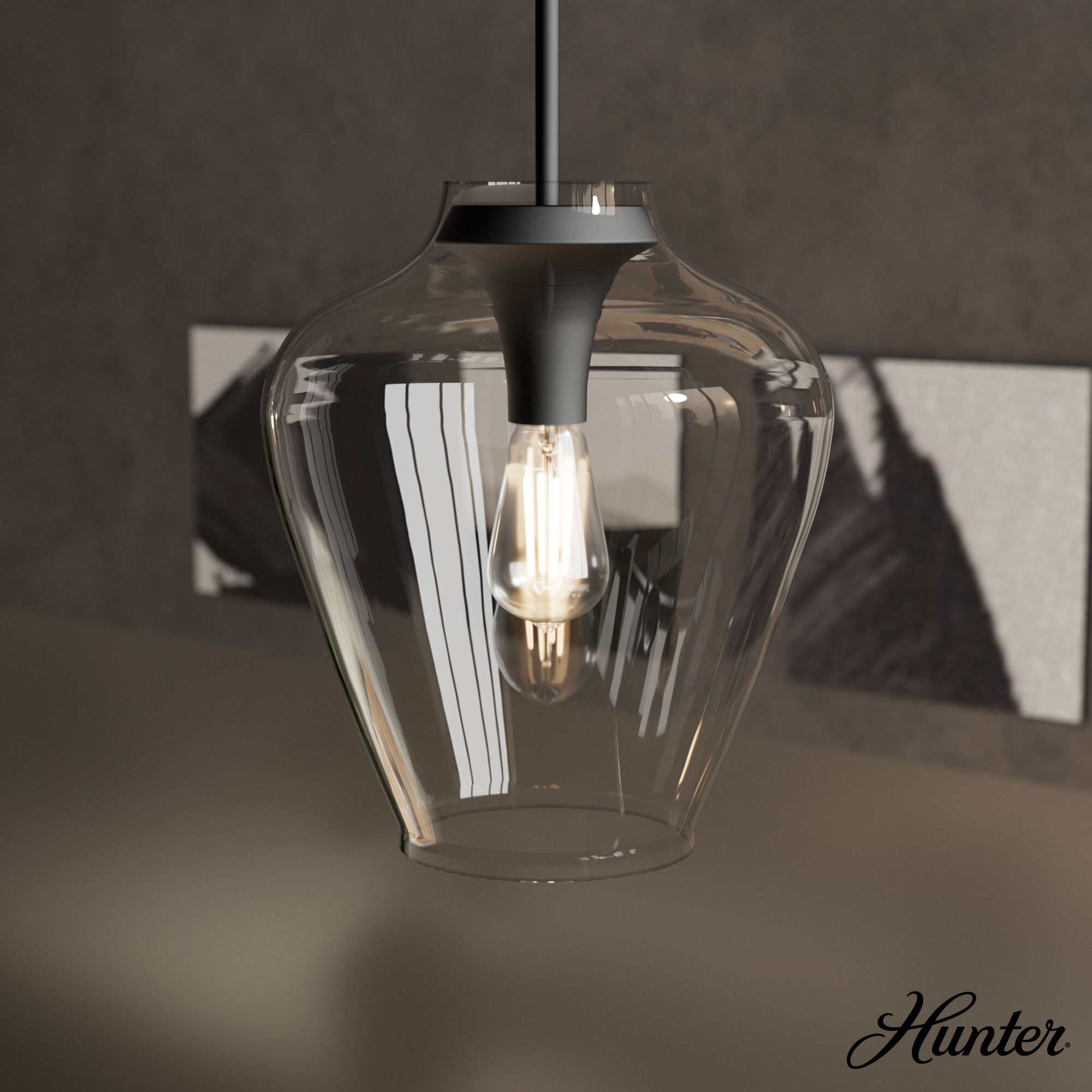 Vidria 1 Light 12 inch Matte Black Pendant Ceiling Light, Medium