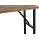Deven 60 X 15.5 inch Natural Wood and Black Console Table