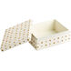 Dot Crown White And Brass Container