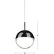 Pluto Pendant Ceiling Light in Chrome