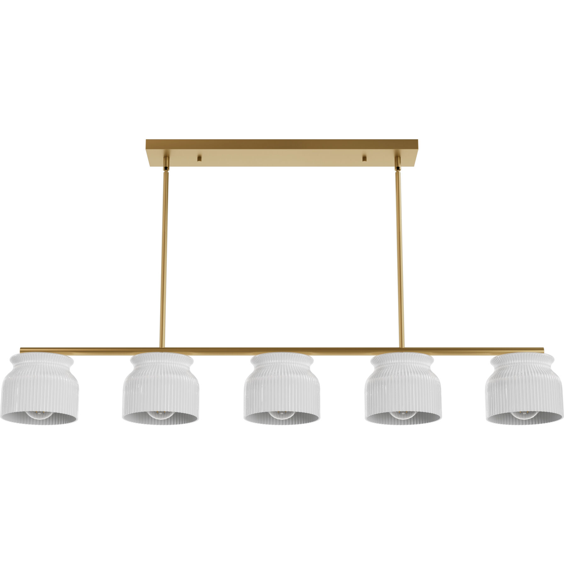 Harlowe 5 Light 51 inch Luxe Gold Linear Chandelier Ceiling Light, Large