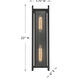 Jacobs 2 Light 22 inch Matte Black Outdoor Wall Lantern