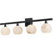 Bombelles 4 Light 38 inch Bronze Bath Bar Wall Light