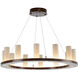 Carlyle Corona LED 34 inch Classic Silver Ring Chandelier Ceiling Light