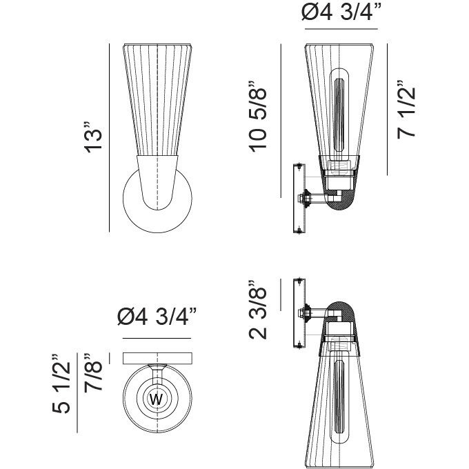Jameson 1 Light 4.75 inch Wall Sconce