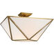 Julie Neill Lorino LED 20 inch Hand-Rubbed Antique Brass Semi-Flush Mount Ceiling Light, Large