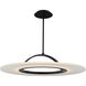 Elektron LED 28 inch Black Semi-Flush Mount Ceiling Light, dweLED