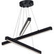 Coplan LED 31 inch Matte Black Pendant Ceiling Light, Small